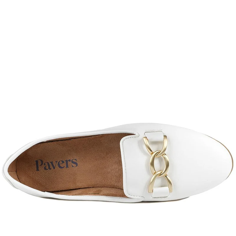 Elegant Wedge Loafers - UPSKY43001 / 329 004 - White