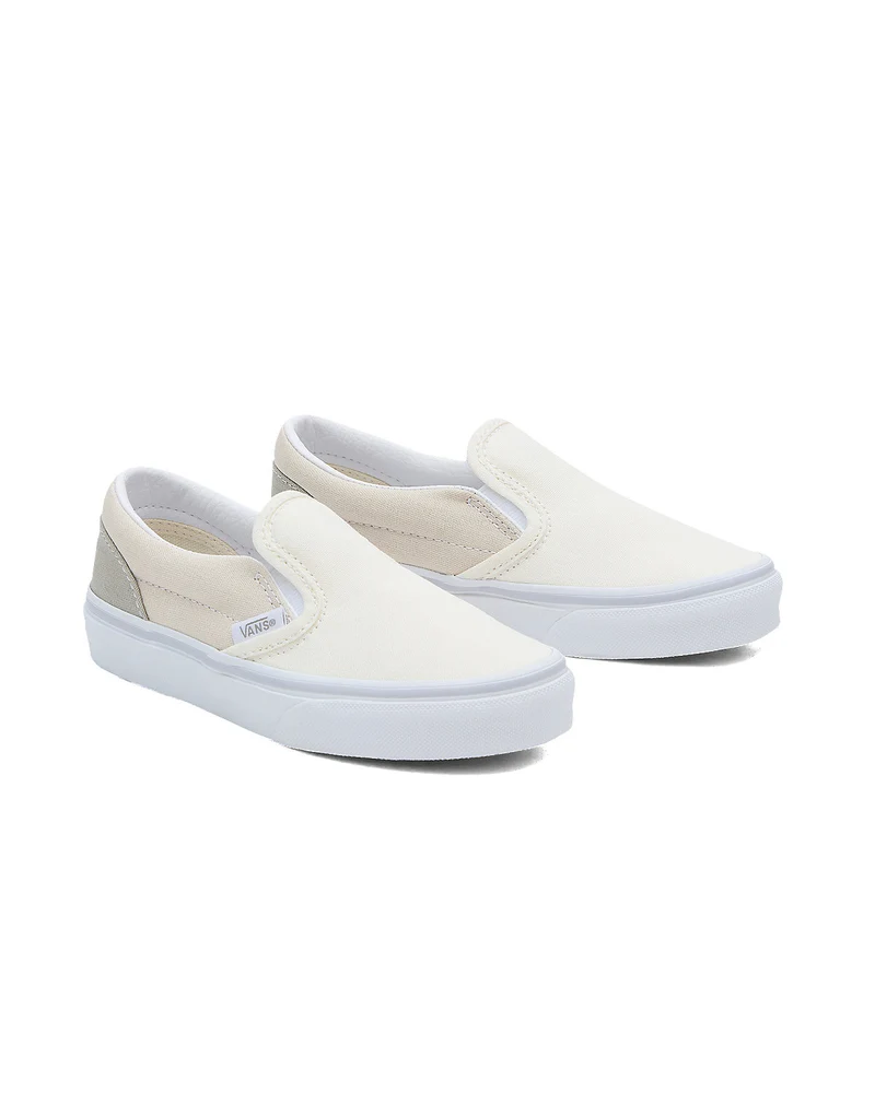 VANS Klassische Slip-On-Sneaker für Kinder mit natürlichem Blockmuster – Mehrfarbig