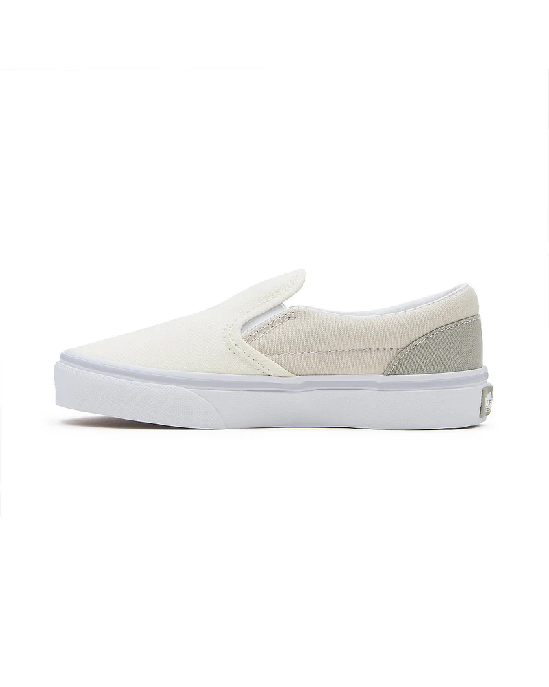 VANS Klassische Slip-On-Sneaker für Kinder mit natürlichem Blockmuster – Mehrfarbig