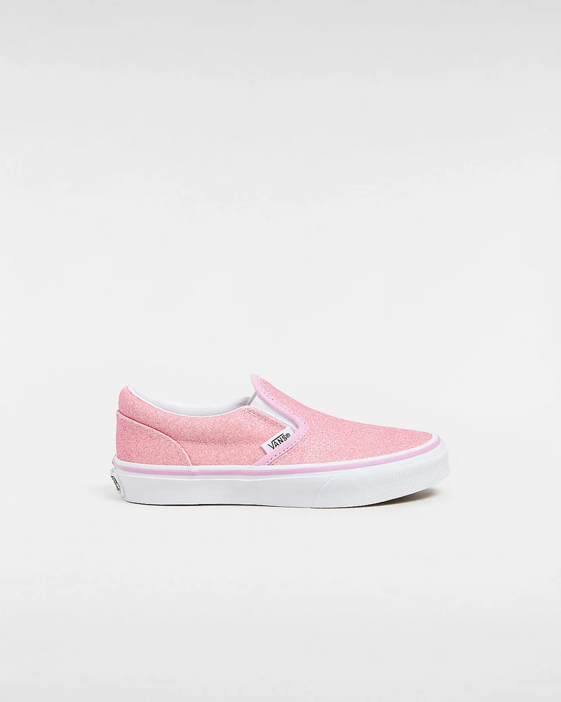 VANS Klassische Slip-On-Sneaker für Kinder – Glitzerrosa