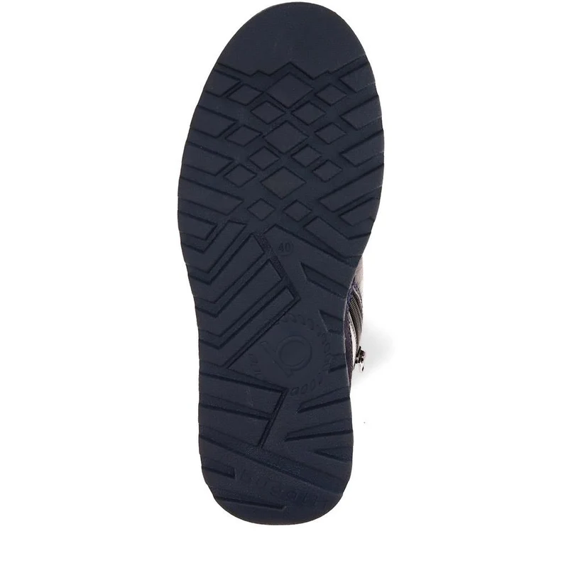 Leather Lace-Up Trainers - BUG40509 / 325 714 - Navy