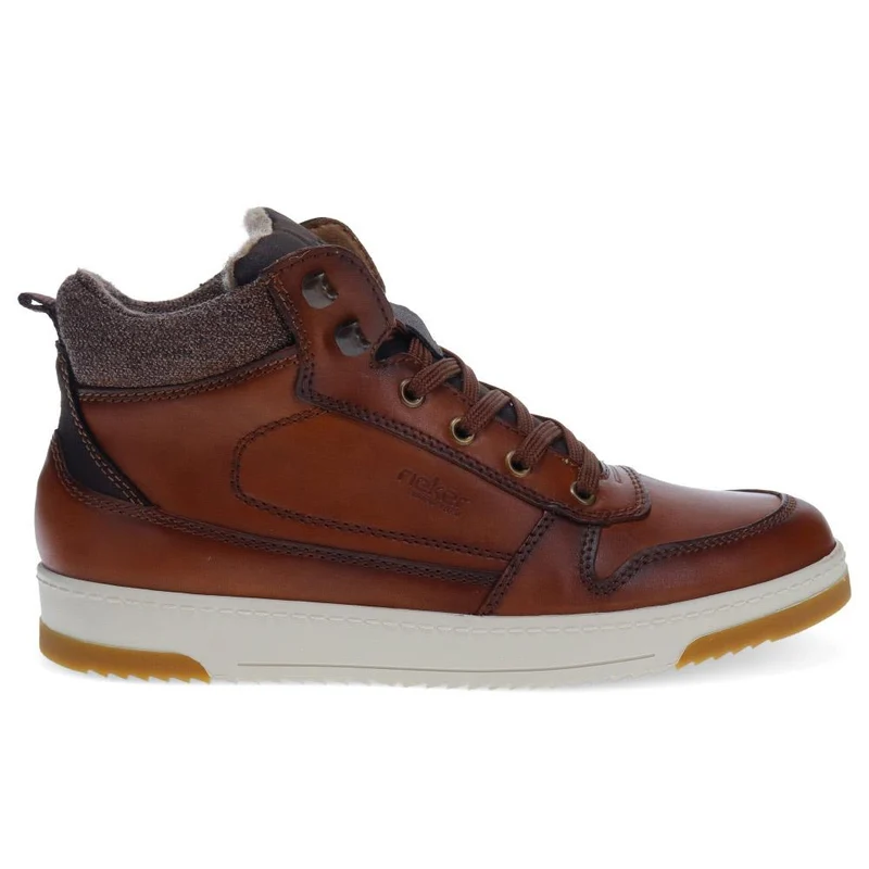 Leather Hi-Top Trainers - RKR40515 / 325 912 - Tan