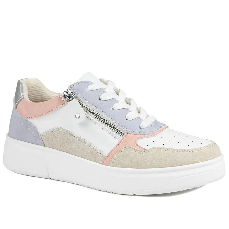Bellissimo Zip & Lace Platform Trainers - BELWBINS43031 / 328 933