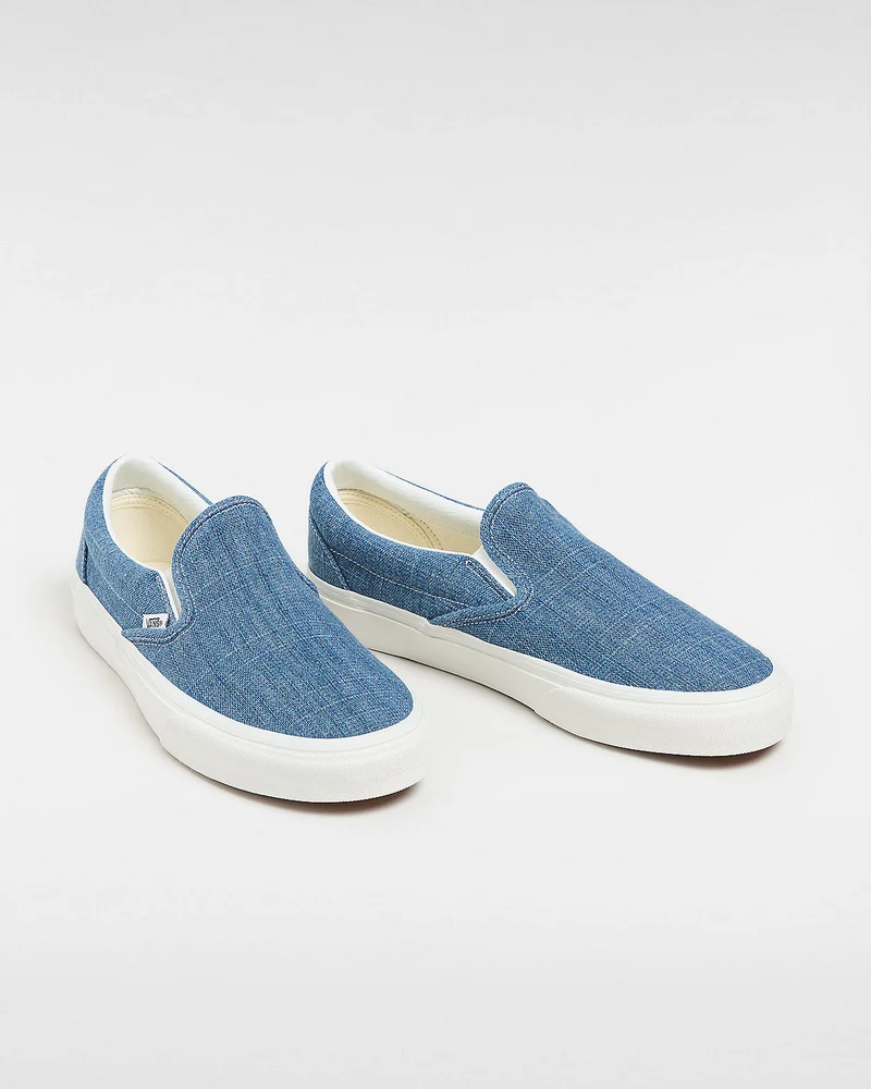 VANS Unisex Classic Slip-On Threaded Denim-Sneaker – Blau