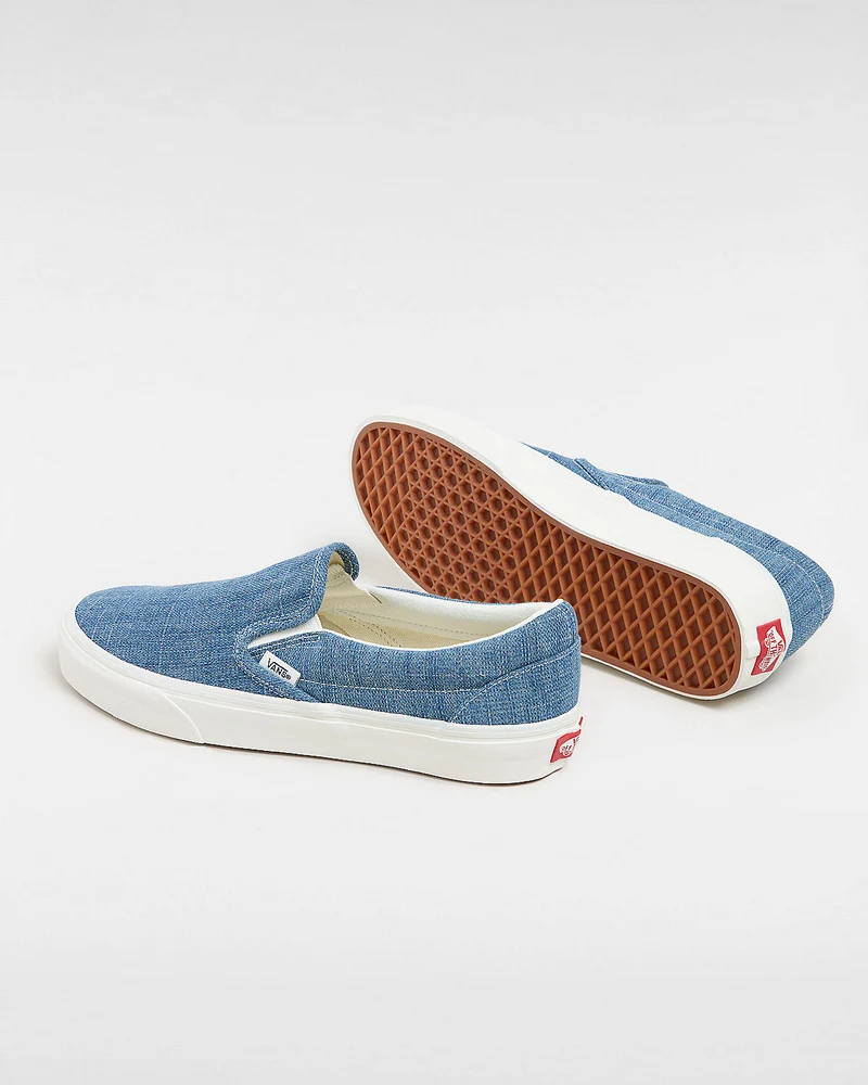 VANS Unisex Classic Slip-On Threaded Denim-Sneaker – Blau