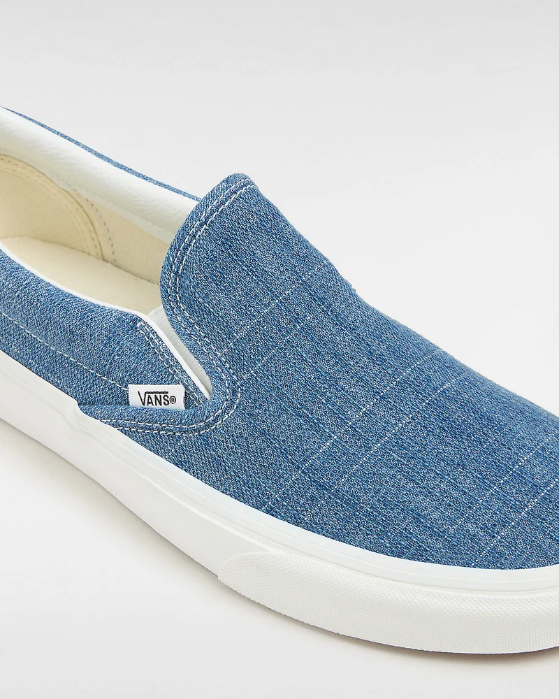 VANS Unisex Classic Slip-On Threaded Denim-Sneaker – Blau