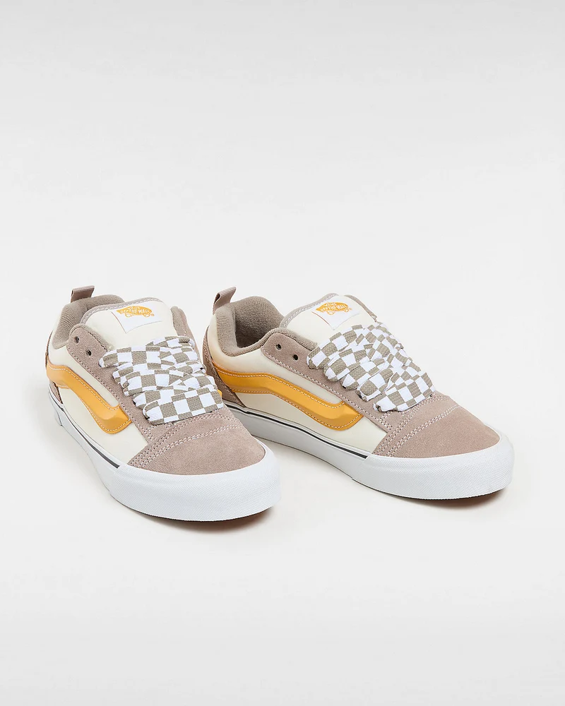 VANS Unisex Knu Skool Mega Check Trainer – Grau/Marshmallow