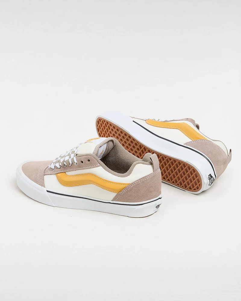 VANS Unisex Knu Skool Mega Check Trainer – Grau/Marshmallow