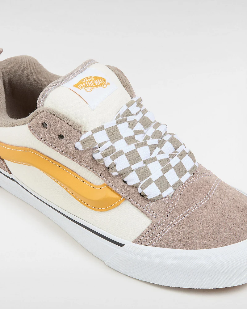 VANS Unisex Knu Skool Mega Check Trainer – Grau/Marshmallow