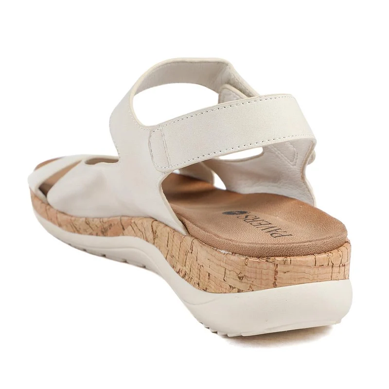 Wide Fit Adjustable Fit Cushioned Sandals - BAIZH43041 / 329 247 - Beige
