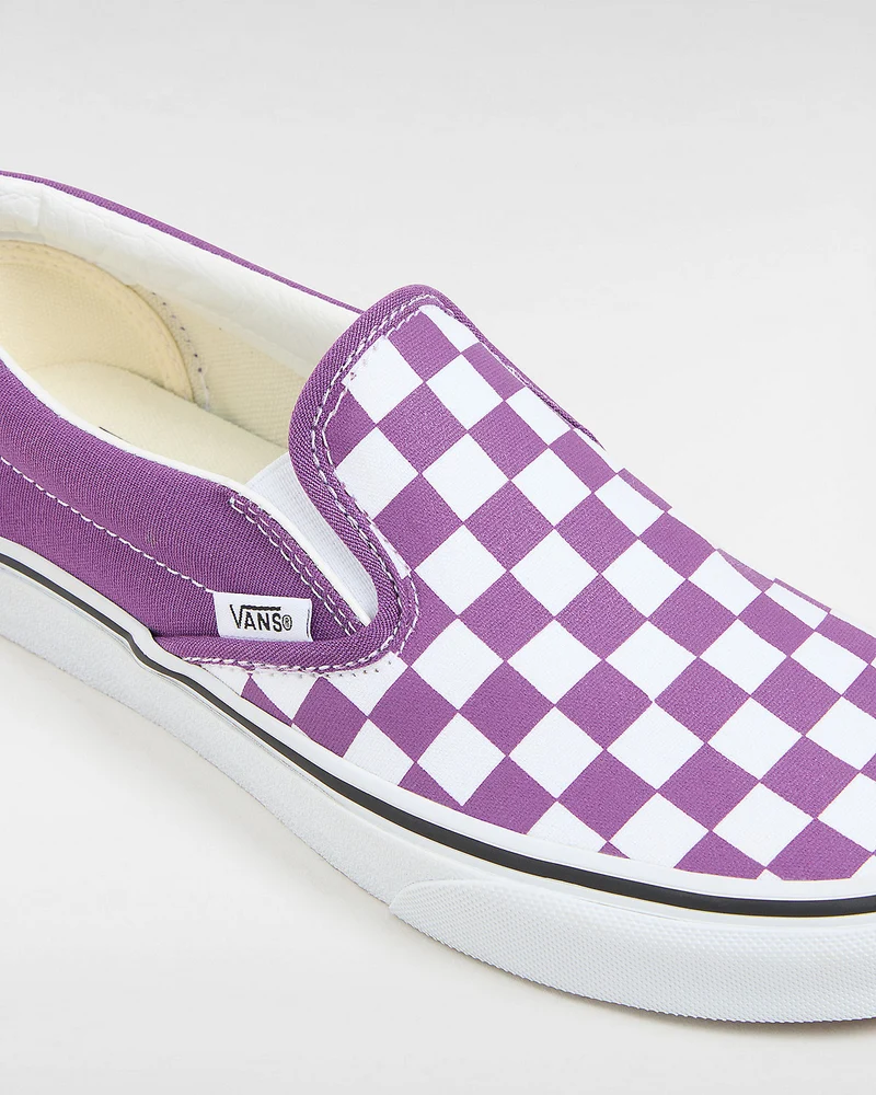 VANS Unisex Classic Slip-On Color Theory Checkerboard-Sneaker – Purple Magic