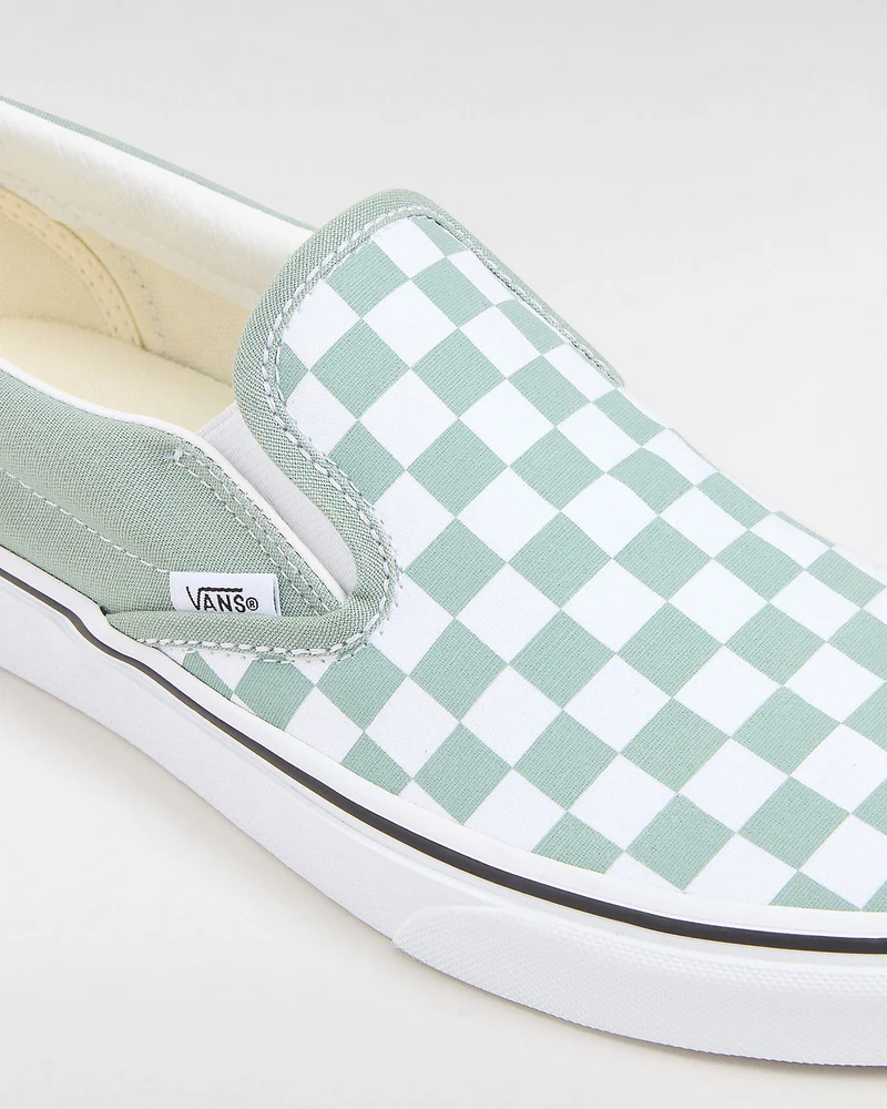 VANS Unisex Classic Slip-On Color Theory Checkerboard-Sneaker – Eisberggrün