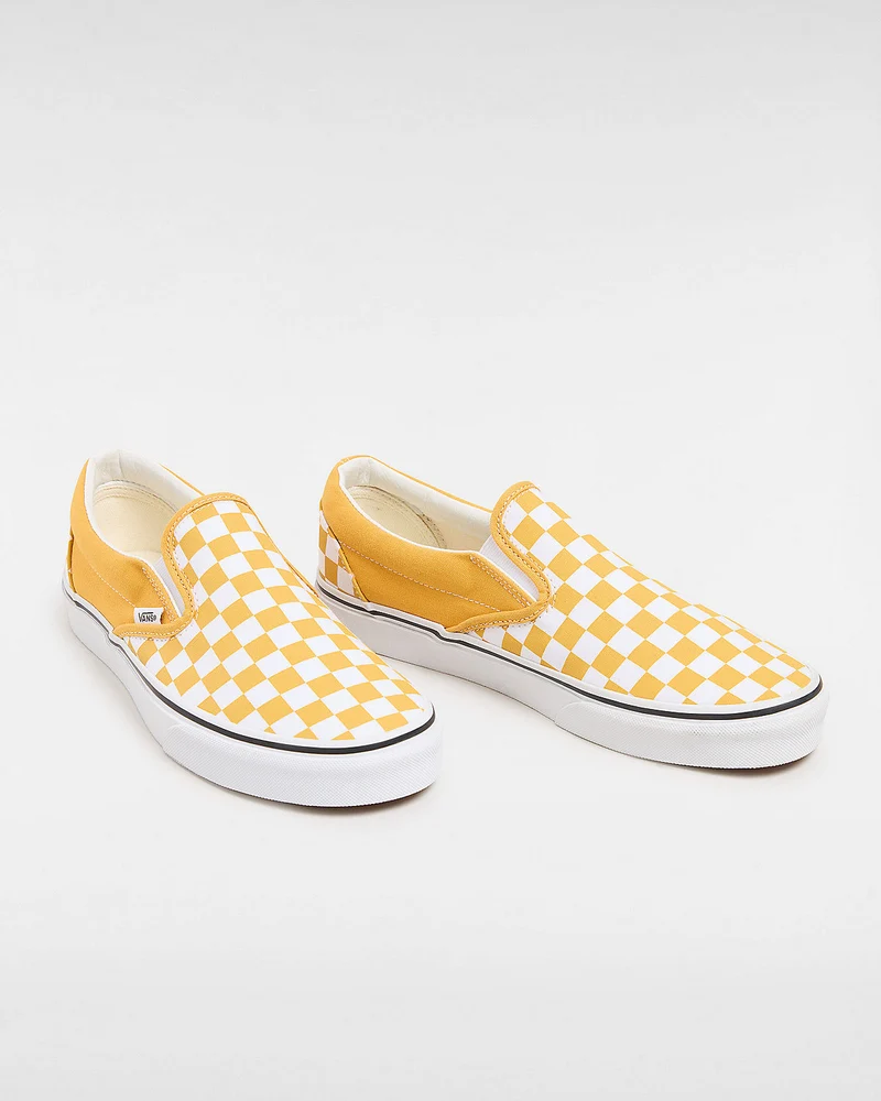 VANS Unisex Classic Slip-On Color Theory Checkerboard-Sneaker – Golden Glow
