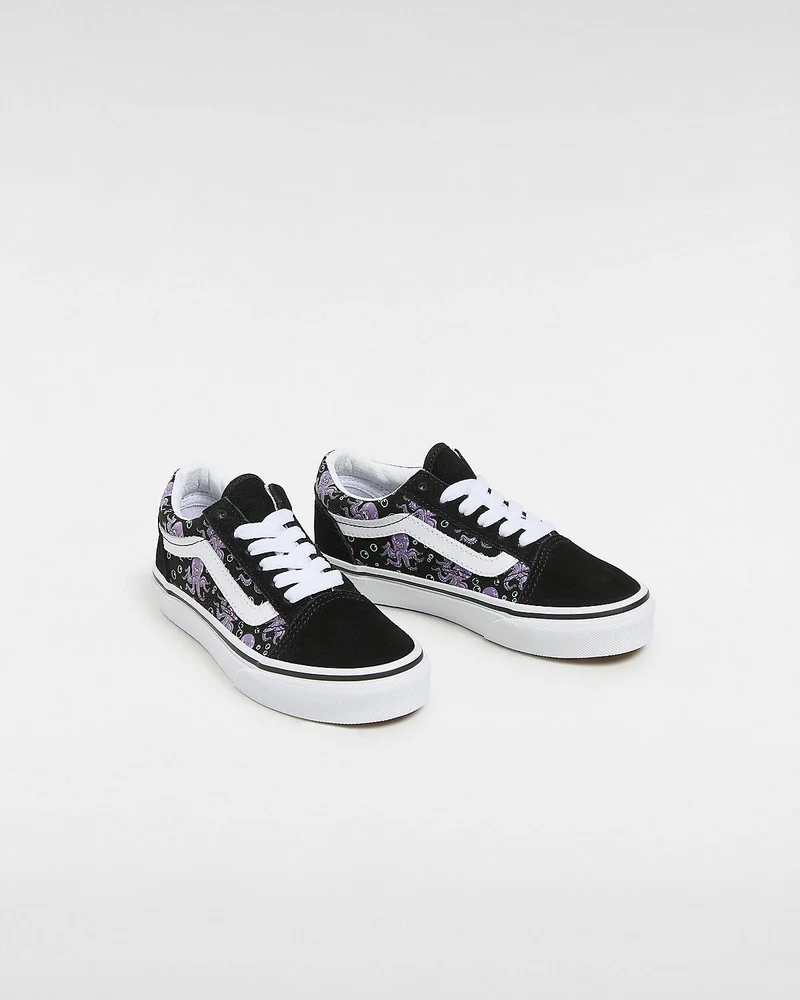 VANS Kinder Old Skool Glow Octopus Turnschuhe – Schwarz / Lila