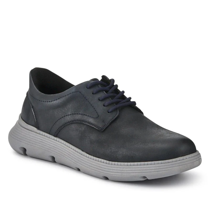 Easy Step In Casual Leather Lace Up Shoes - RISI41001 / 326 953 - Navy