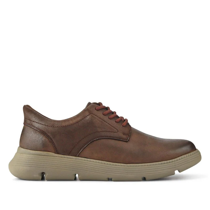 Easy Step In Casual Leather Lace Up Shoes - RISI41001 / 326 953 - Brown
