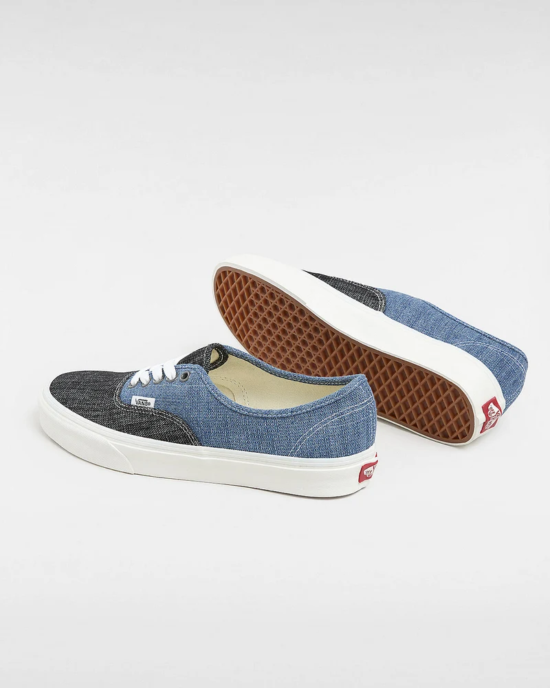 VANS Authentische Unisex-Sneaker aus Denim mit Gewinde – Blau / Weiß