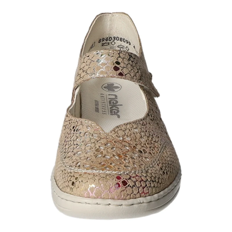 Rieker Slipper/Kletthalbschuh luftdurchlässig (durchbrochenes/geflochtenes Obermaterial)