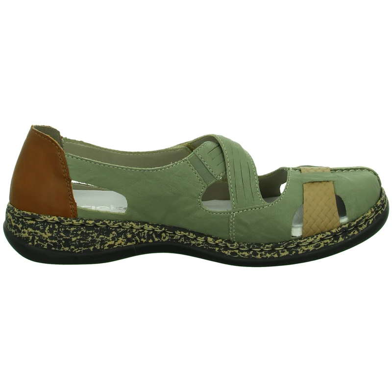 Rieker Slipper/Kletthalbschuh luftdurchlässig (durchbrochenes/geflochtenes Obermaterial)