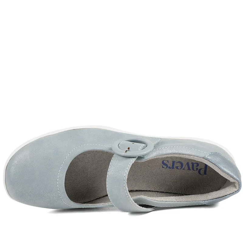 Casual Buckle Fasten Mary Janes - WBINS43015 / 328 824 - Light Blue