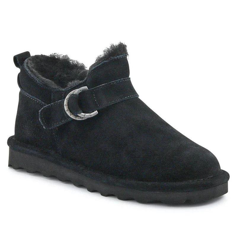 Soft Buckle-Detailed Ankle Boots - EDNB40030 / 326 895 - Black