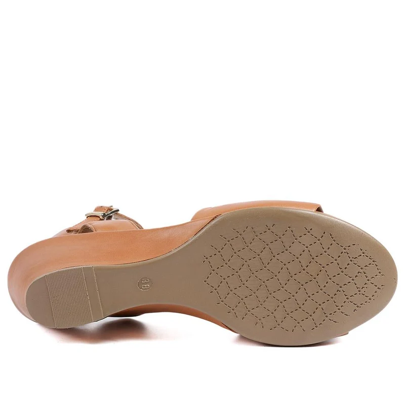 Adjustable Buckle Wedges - BELMETIN37017 / 323 773 - Tan
