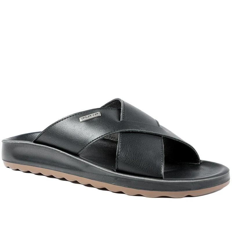 Fly Flot Strappy Slip On Sandals - FLY43025 / 328 665 - Black
