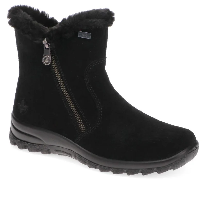 Faux-Fur-Lined Ankle Boots - RKR40529 / 326 091 - Black
