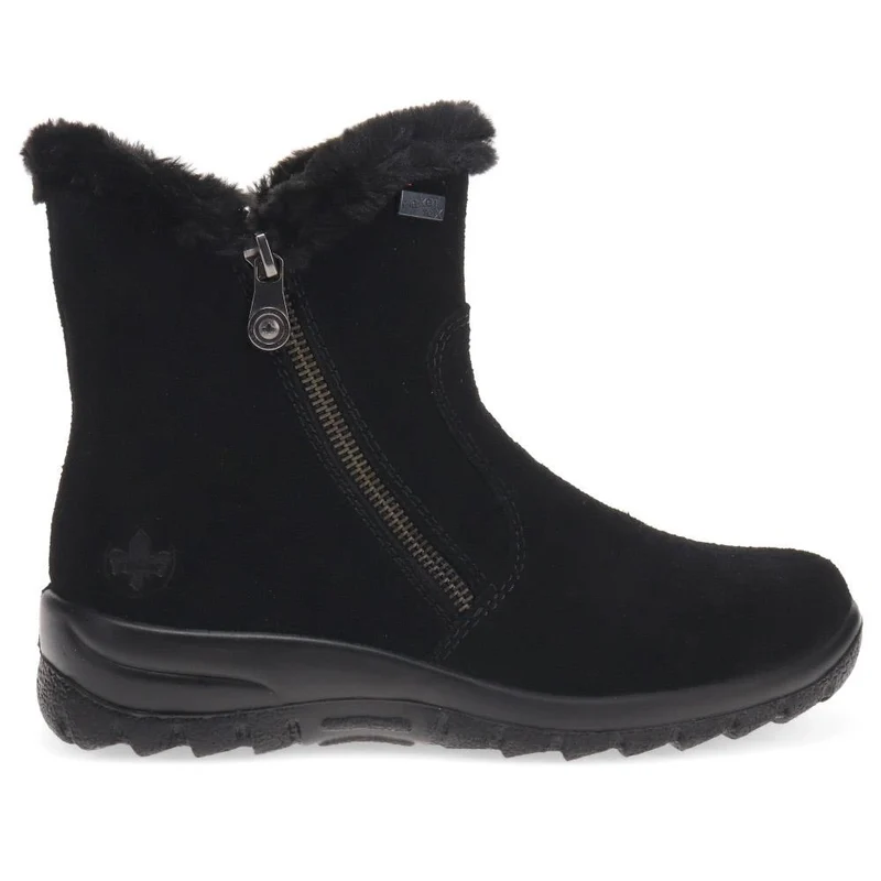 Faux-Fur-Lined Ankle Boots - RKR40529 / 326 091 - Black