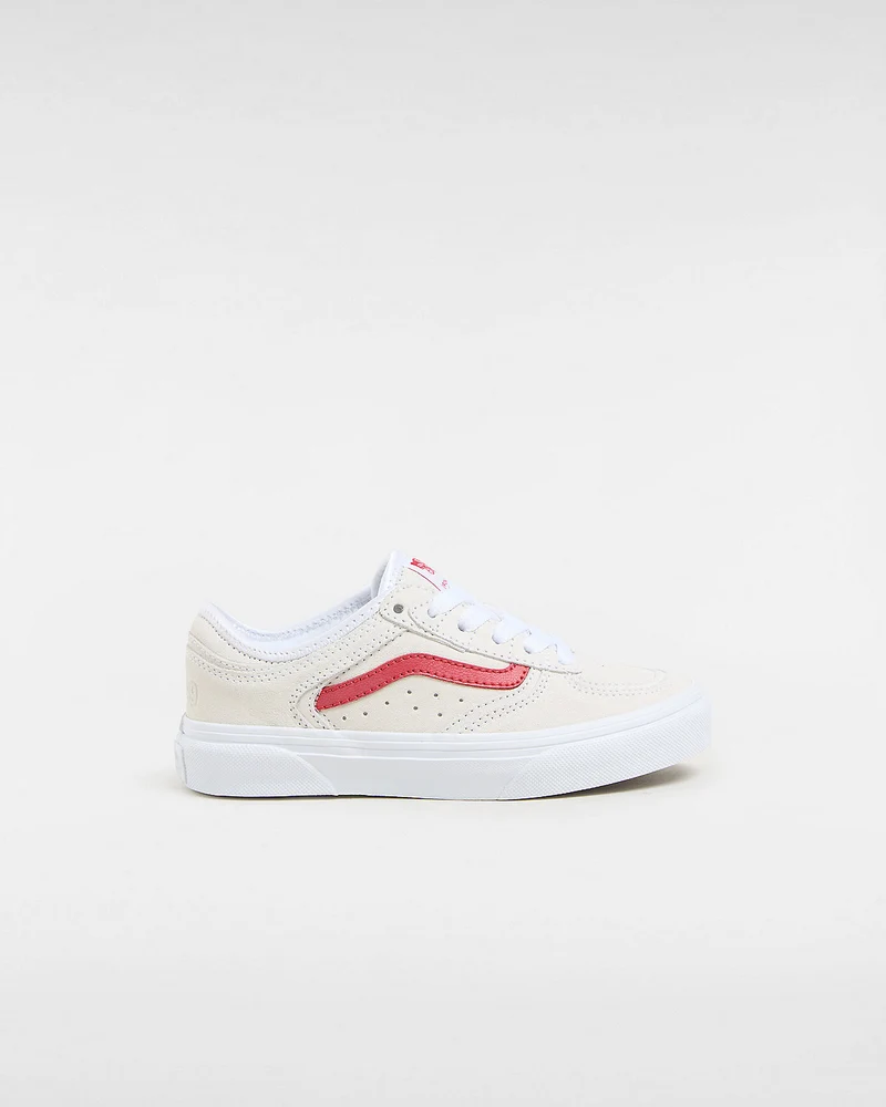 VANS Rowley-Turnschuhe für Kinder – Weiß / Racing Red