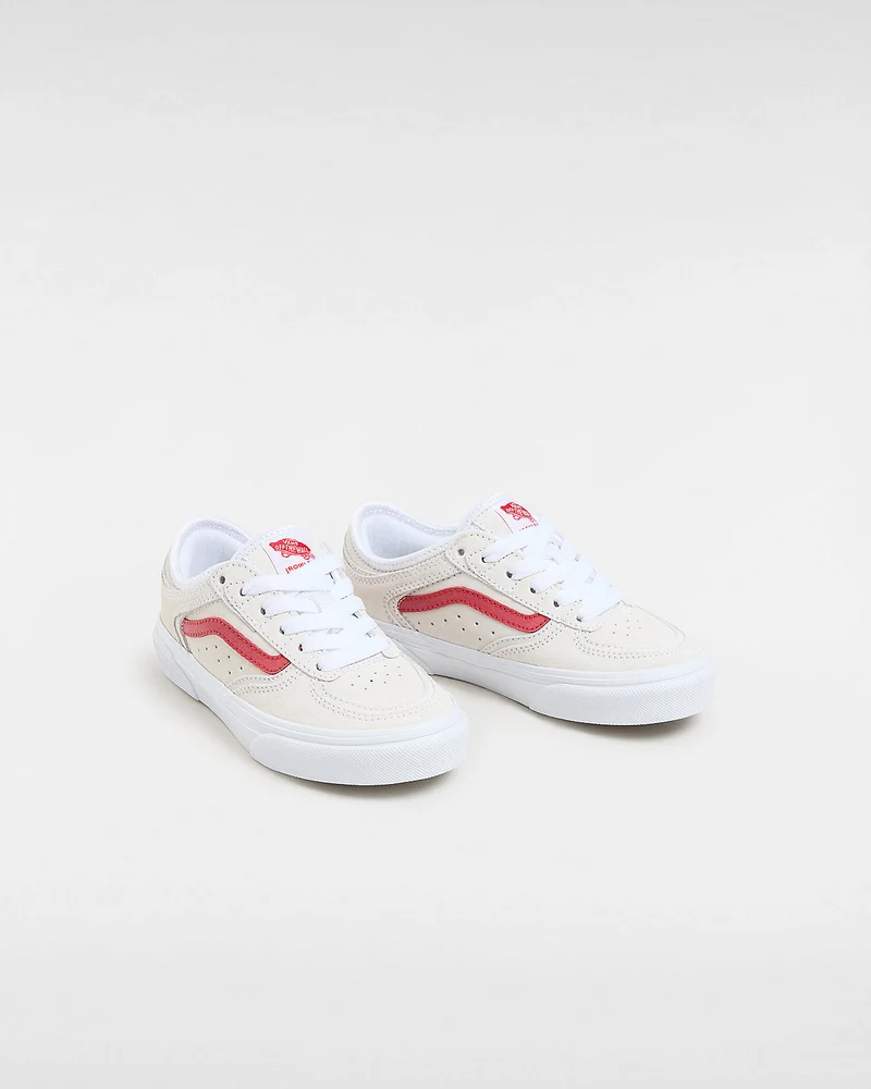 VANS Rowley-Turnschuhe für Kinder – Weiß / Racing Red