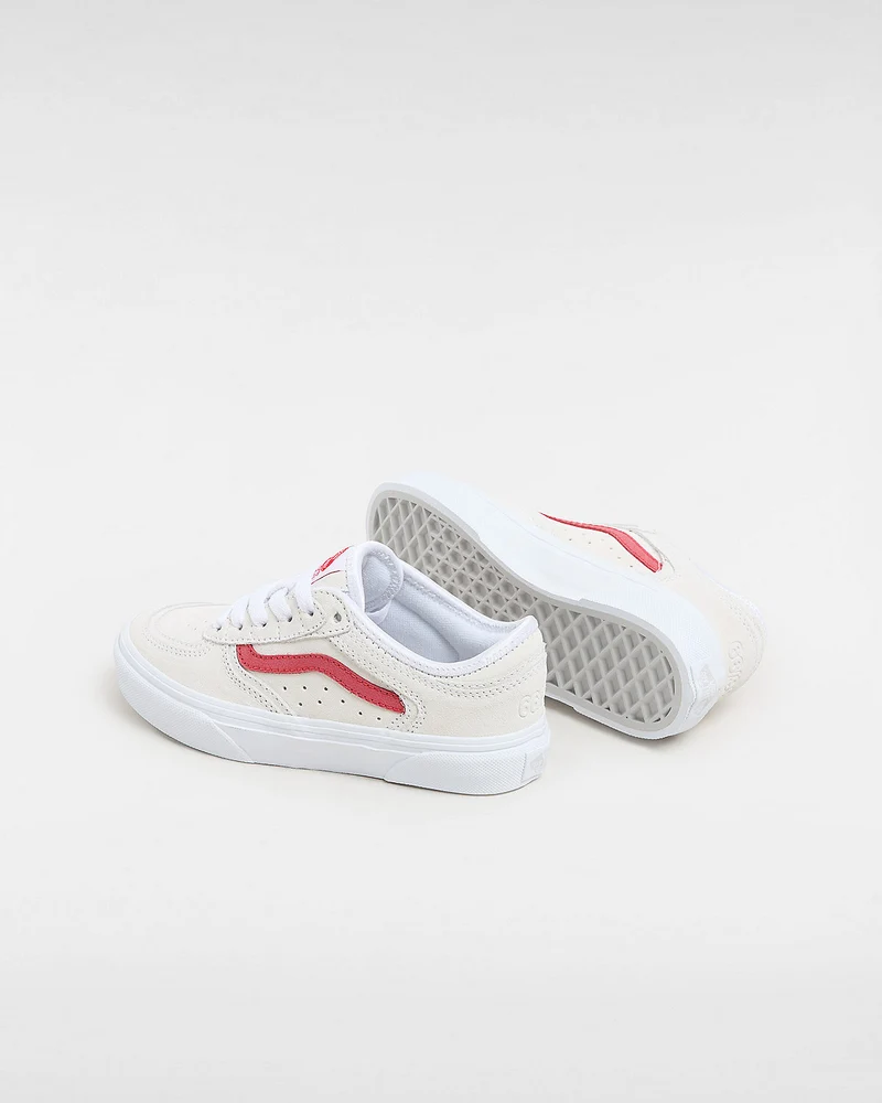 VANS Rowley-Turnschuhe für Kinder – Weiß / Racing Red