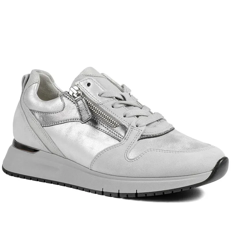 Gabor Leather Zip & Lace Trainers - GAB42031 / 329 511