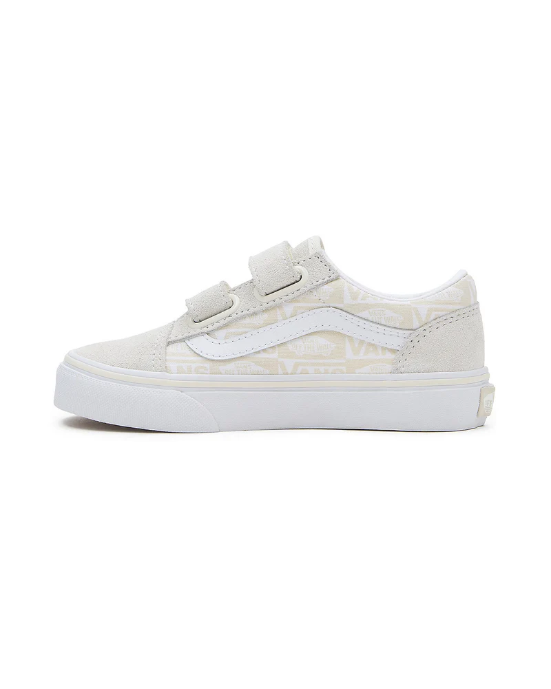 VANS Kinder Old Skool V Logo Trainer – Marshmallow / Weiß