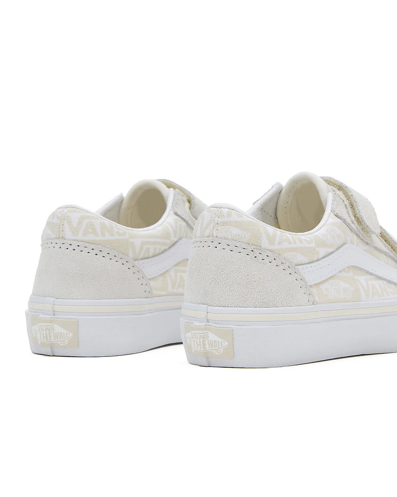 VANS Kinder Old Skool V Logo Trainer – Marshmallow / Weiß