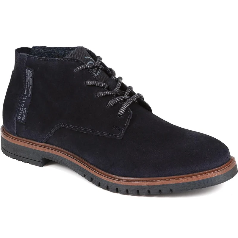 Caj Leather Chukka Boots - BUG38505 / 324 038 - Navy Suede