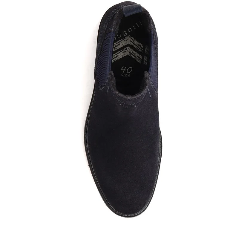 Leather Chelsea Boots - BUG38508 / 324 041 - Navy Suede
