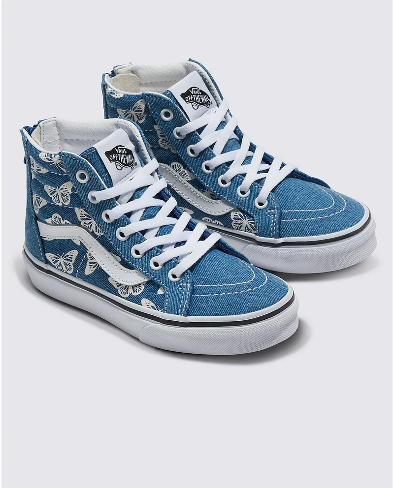 VANS Sk8-Hi Zip-Sneaker für Kinder – Denim Navy