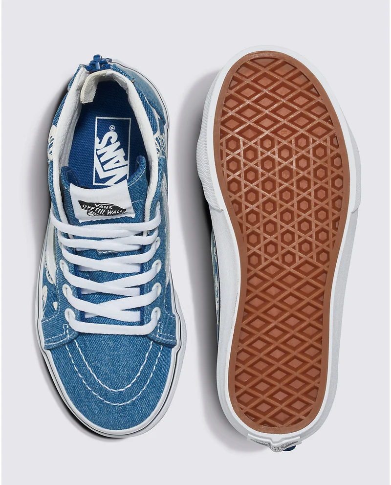 VANS Sk8-Hi Zip-Sneaker für Kinder – Denim Navy