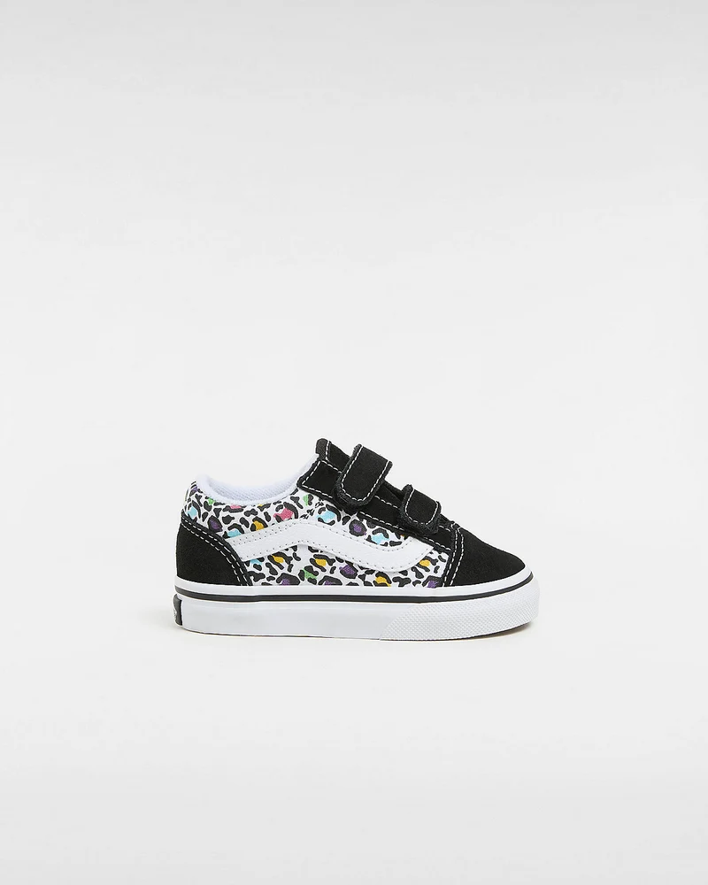 VANS Old Skool V Animal Pop-Sneaker für Kleinkinder – Schwarz