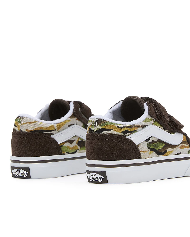 VANS Old Skool V Painted Camo Sneaker für Kleinkinder – Braun