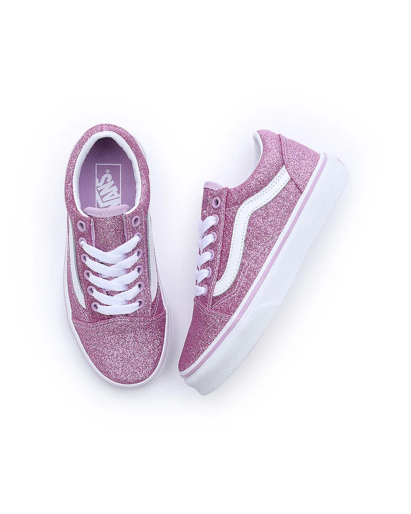 VANS Kinder-Old-Skool-Turnschuhe – Glitzer-Flieder