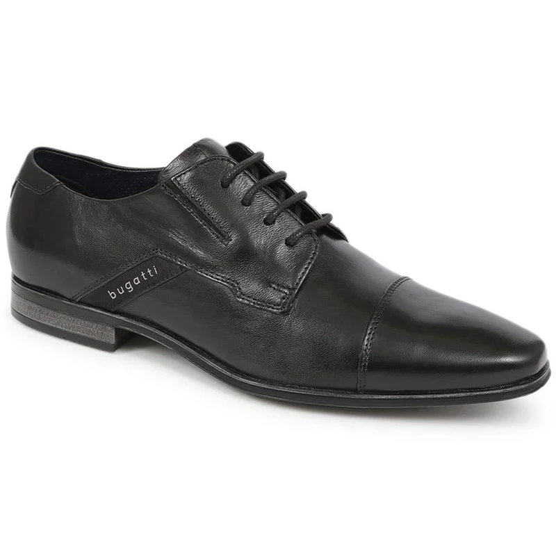 Lace-Up Leather Shoes - BUG40501 / 325 720 - Black