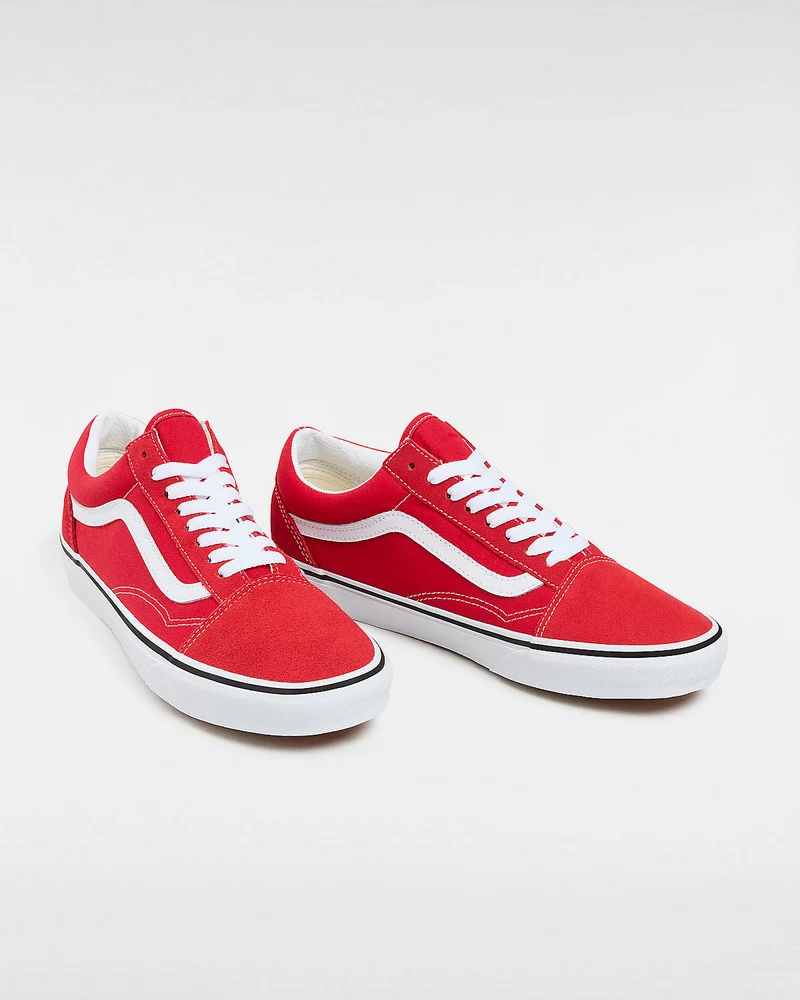VANS Unisex-Old-Skool-Turnschuhe – Racing Red / True White