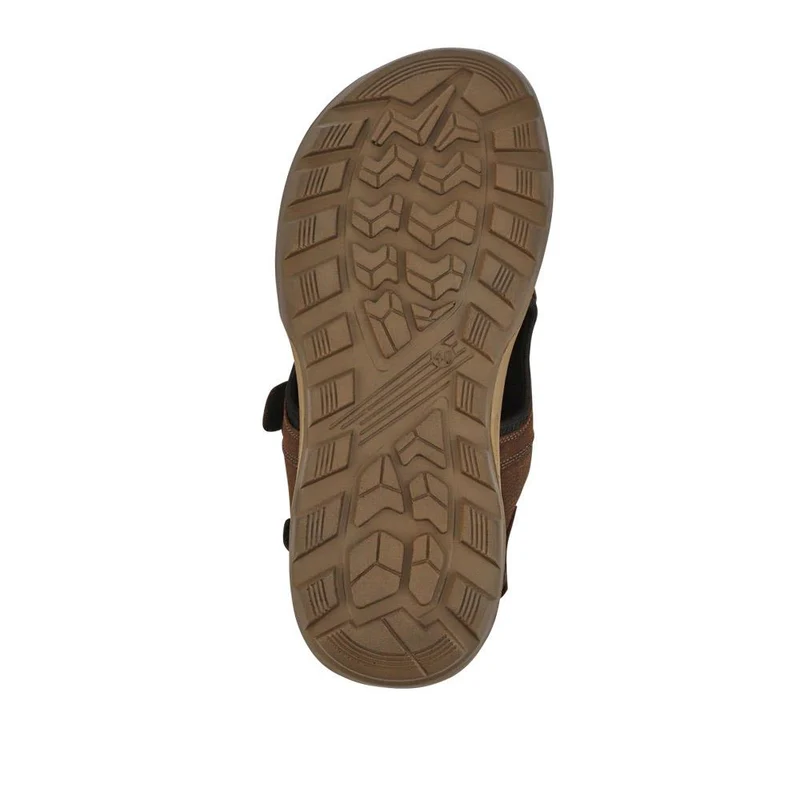 Leather Touch-Fastening Sandals - DDIN41011 / 327 116 - Brown
