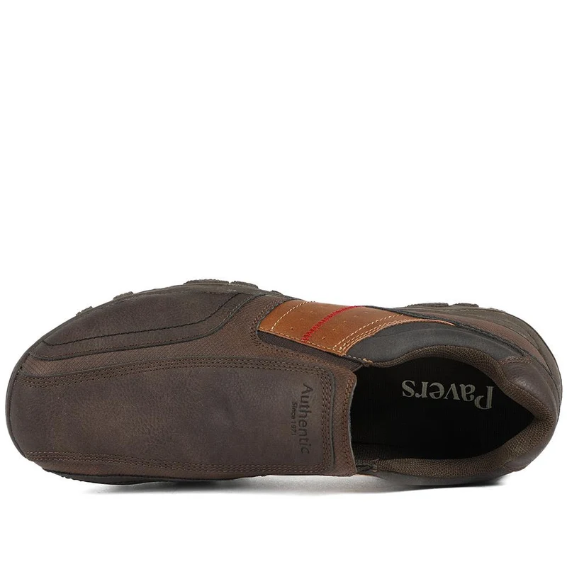 Wide Fit Cushioned Slip On Shoes - VSHI43005 / 329 038 - Brown