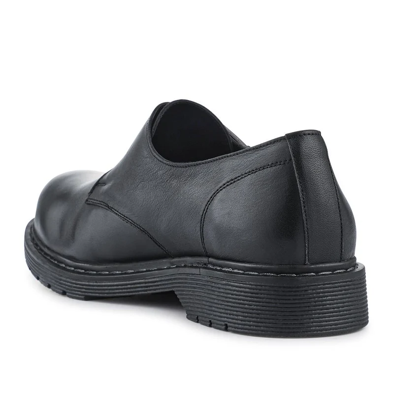 Leather Touch-Fasten Monk Shoes - BELYNR42002 / 328 345 - Black