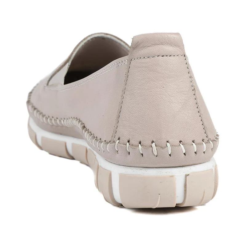 Slip-On Leather Pumps - GOKH39011 / 326 241 - Stone