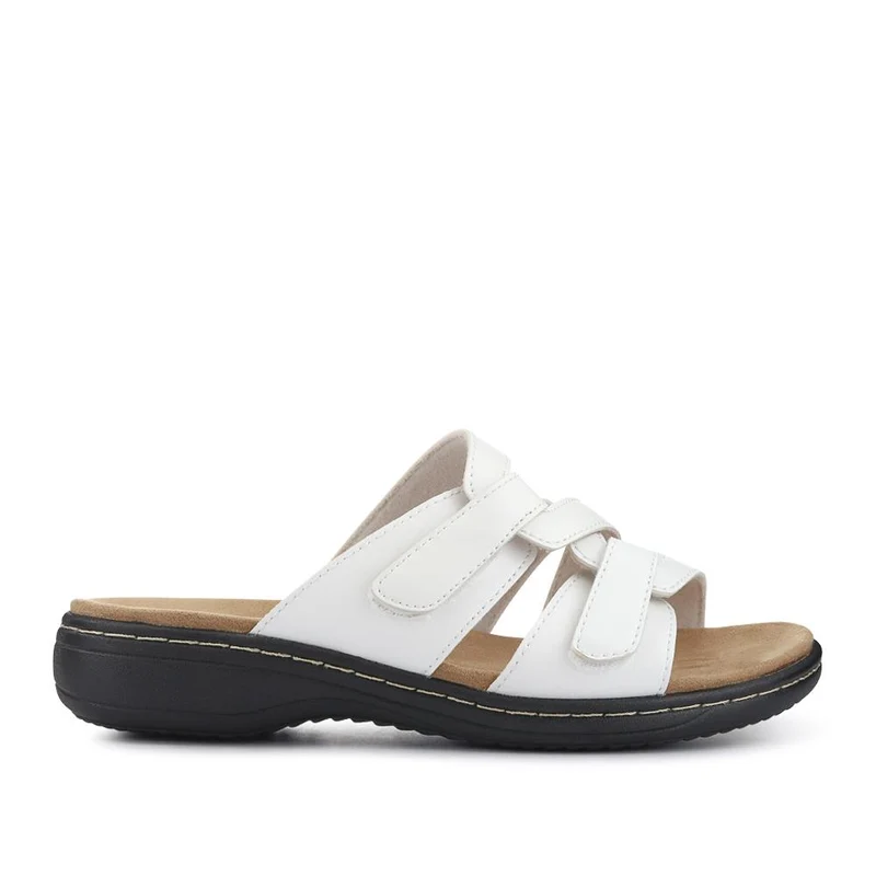 Wide Fit Fully Adjustable Mules - SANYI41009 / 327 499 - White