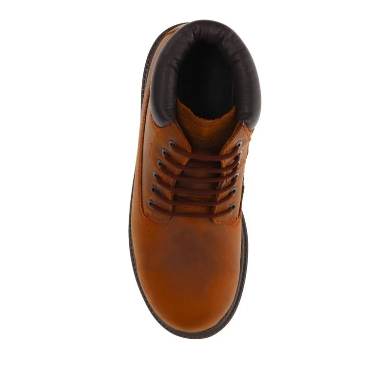 Lace-Up Leather Boots - SHAFI40003 / 326 133 - Rust